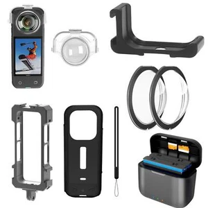 Lens Cap Case Cover Guard Protector Charger Accessories For Insta360 X3 Camera - Picture 1 of 26