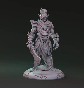 Hobgoblin combattente miniatura personaggio barbaro da tavolo come D&D 5e Pathfinder DSA - Foto 1 di 9