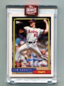 2023 Topps Archives Signature - JIM ABBOTT - Autograph - CALIFORNIA ANGELS #d/35 - Picture 1 of 1