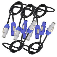 5-Pack 5ft Powercon Extended Cable Male to Female Power Plug for Stage Par Light