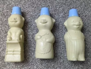 Biberones de champú vintage años 60 Avon Papa Bear aceite mamá oso bebé oso - Imagen 1 de 9