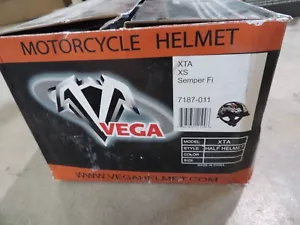 Motorcycle Vega XTA Semper Fi Graphic Half Helmet size-XS - Picture 1 of 9