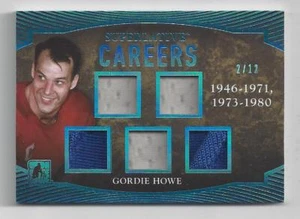 GORDIE HOWE 2017-18 SUPERLATIVE HOCKEY CAREERS RARE JERSEY CARD (2 OF 12) - Picture 1 of 2