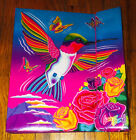 Lisa Frank Dashly Hummingbird 3-Ring Binder Tri-fold Colorful 1990 Vintage Retro