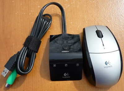 Logitech LX5 Cordless Desktop S510 Wireless Mouse M-RBG114 + Receiver - VG COND - Image 1 of 4