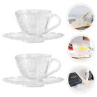 2 Sets Glass Coffee Cup Set Glass Water Cup Mocha Tea Cups Coffee Drinks Cups