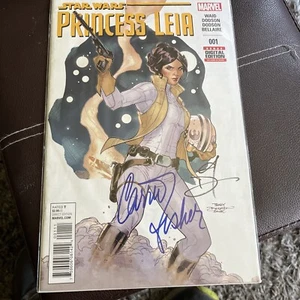 Marvel Princess Leia #1 Cover A Terry Dodson Cover signed by Carrie Fisher, - Picture 1 of 9