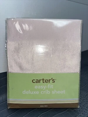 Nuevo de Lote Antiguo Carter’s Easy Fit Deluxe Sábana para Cuna “Rosa en Polvo” (28”x52”) 2007 Nuevo Foto 1 de 4