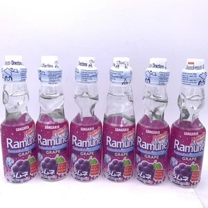 Sangaria Ramune - Grape Flavor 200mlx6bottle三佳丽弹珠汽水葡萄口味 - Picture 1 of 5