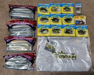 All Terrain Tackle Barsch Magic Angelköder 1/4 Jigs Kunststoff Baustelle Tasche Posten LQQK - Bild 1 von 16