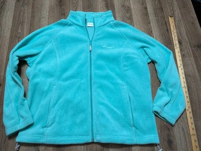 Suéter Columbia, Para Mujer Talla 2X, Verde, Cremallera Completa, Vellón, Manga Larga Foto 1 de 4