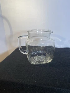 Vintage 1950s Federal Glass 1 Qt Juice Milk Pitcher Clear Starburst - Picture 1 of 5