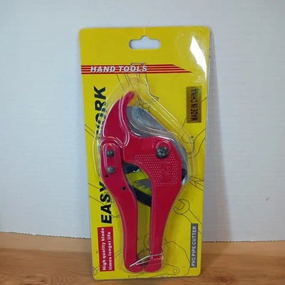 PVC Pipe Cutter 1-5/8" Cuts PVC Aluminum Plastic Plumbing Hand Tool Metal Handle - Image 1 of 4