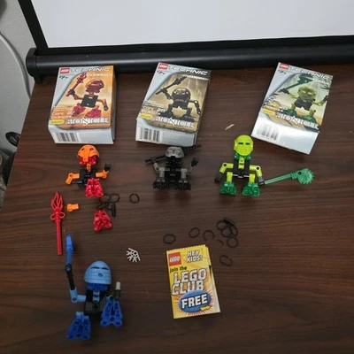 Lego Bionicle TURAGA 4 Village Elders of Mata Nui 8540 8545 8541 8543 Incomplete - Image 1 of 4