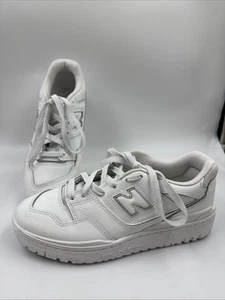 New balance 550 Boys Size 6 GSB550WW Triple White Sneakers Shoes - Picture 1 of 16