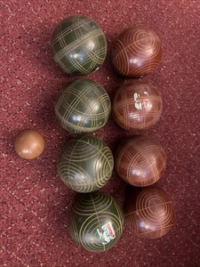 Vintage BOCCE Ball SET Bowling Game by Sportcraft 8 Balls 1 Jack ITALY ❤️🔥 - Picture 1 of 6