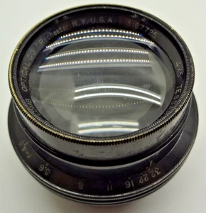Vintage Bausch & Lomb Tessar 4x5 Objektiv Messing antike Graflex Kamera - KOSTENLOSER VERSAND - Bild 1 von 7