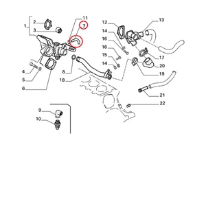 MANICOTTO FLESSIBILE RADIATORE FIAT TIPO - UNO - LANCIA DELTA ORIGINALE 7762641 - Picture 1 of 1