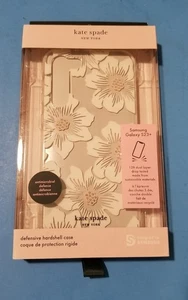 Kate Spade New York Samsung Galaxy S23+ bianco trasparente floreale Hollyhock Magnolia  - Foto 1 di 2