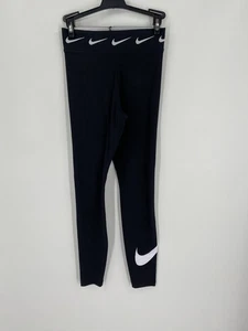 Nike schwarz-weiße Leggings mit auffälligem Swoosh Gr. XS - Bild 1 von 3