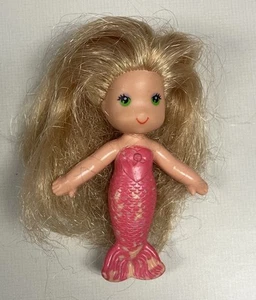Vintage Kenner Sea Wees Mermaid Doll Sandy Pink Blonde Hair 1979 Hong Kong 4” - Picture 1 of 6