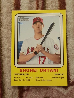 2018 Topps Heritage Shohei Ohtani 1969 Collector Cards High Number RC #69CC-SO - Image 1 of 2