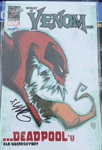 SKOTTIE YOUNG SIGNED What if? (Venom Possessed Deadpool?) #1 Turkish Variant 🔥 - Picture 1 of 2