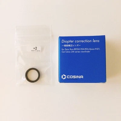 【MINT】COSINA Diopter Correction Lens +2.0 for ZEISS Viewfinder, BESSA R3A R2A ZM - Image 1 of 4