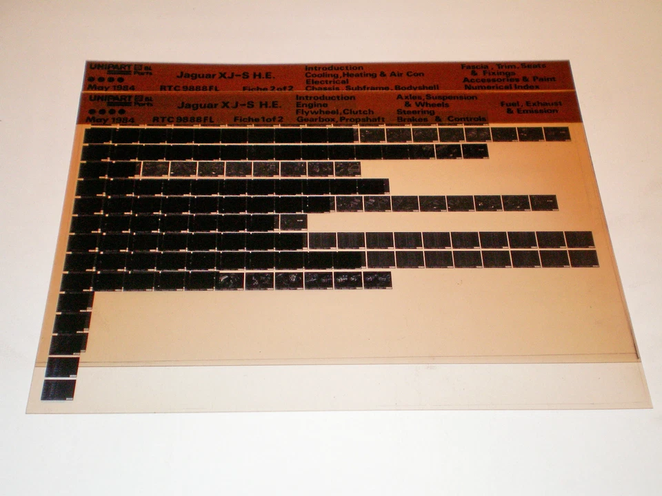 Microfiche Catalogo Ricambi Jaguar XJ-S (H) . E Stand 05/1984 - Immagine 1 di 1