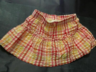 Falda corta a cuadros de verano okie dokie niñas con cubierta de pañal incorporada talla 2T rosa Foto 1 de 4