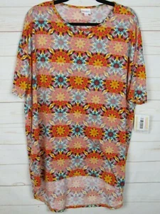 Lularoe Women's Irma Orange, Yellow & Teal Top Size Small NWT - Picture 1 of 3