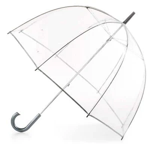 Totes Bubble Rain Umbrella, Clear ,Foldable ,Handheld, Long Handle - Picture 1 of 7