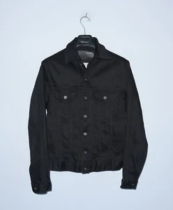 NAKED & FAMOUS Mens Black Power Stretch Denim Jacket Size S - Picture 1 of 8