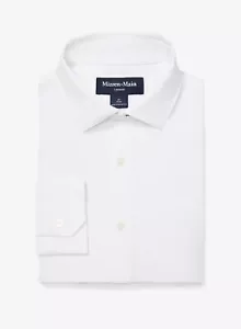 Mizzen+Main Leeward Medium Trim Fit White Solid Performance Dress Shirt - Picture 1 of 8
