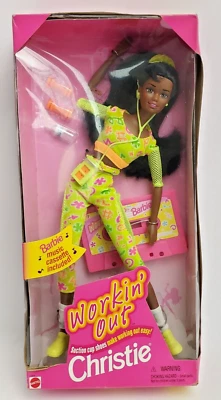 Vintage Barbie Workin' Out Christie Doll Music Cassettes Accessories Age 3+ 1996 - Image 1 of 4