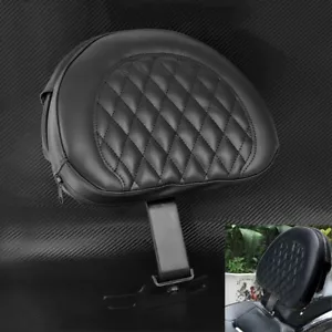 Plug-in Driver Rider Backrest Diamond Pad Fit For Harley Fatboy Softail 2007-17 - Picture 1 of 5
