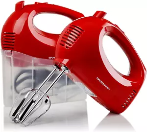Miscelatore Manuale Elettrico Portatile 5 Velocità con Frusta in Acciaio Inox Battitore At - Foto 1 di 11