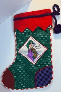 Vtg Hallmark Maxine "Stuff This" 15" Christmas Stocking - Knitted - Shoebox - Picture 1 of 2