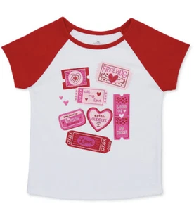 Valentine’s Day Toddler Girl Short Sleeve Graphic Tee Size~ 12M - Picture 1 of 5