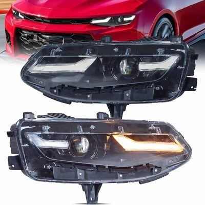 VLAND Full LED Projector Headlights For 2019-2024 Chevrolet Camaro Chevy Pair - Image 1 of 4