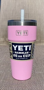 Yeti Rambler 26 oz Cup w/Straw Lid - Power Pink- This item no longer made - Picture 1 of 3