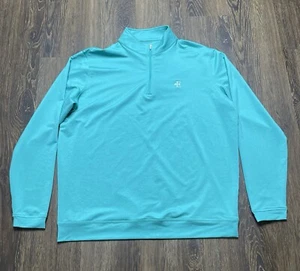Peter Millar Perth Performance 1/4 Zip Mens XL Billiard Golf Stretch Pullover - Picture 1 of 11