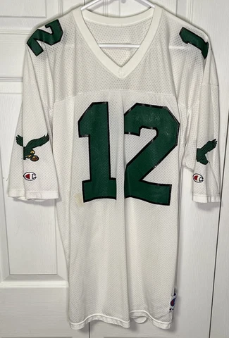 Randall Cunningham 1990s Champion Philadelphia Eagles Jersey Size 48 Kelly Green Cover