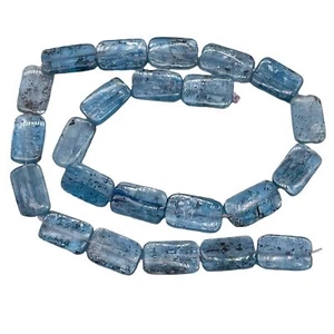 Chatoyant Blue Kyanite Rectangle Bead Strand | 16x12mm | 20 Beads | - Picture 1 of 12