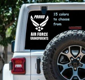 7 Sizes Proud Air force Grandparents Car Window Decal Sticker Macbook Laptop