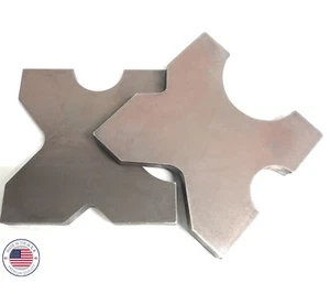 Placas de cama de prensa de taller de acero de 20 toneladas, Árbol de marco en H Conjunto de 4 muescas 1 "X 8.5" X 10" - Imagen 1 de 3