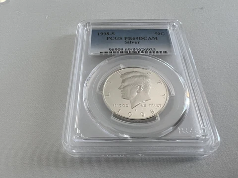 1998-S SILVER KENNEDY HALF DOLLAR PCGS PR69DCAM Cover