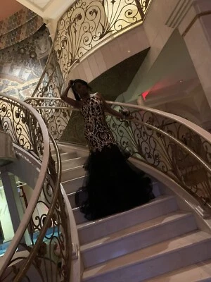 black and gold prom dress Medium  - Image 1 of 3