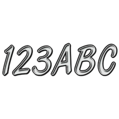 3 Inch Series 400 Registration Kit for Boats and More - Silver/Black - Image 1 of 1