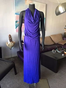 AUTÉNTICO MAXI VESTIDO CON CAPUCHA TRINA TURCA PÚRPURA / VESTIDO DE PLAYA Talla M SIN PALABRAS - Imagen 1 de 8